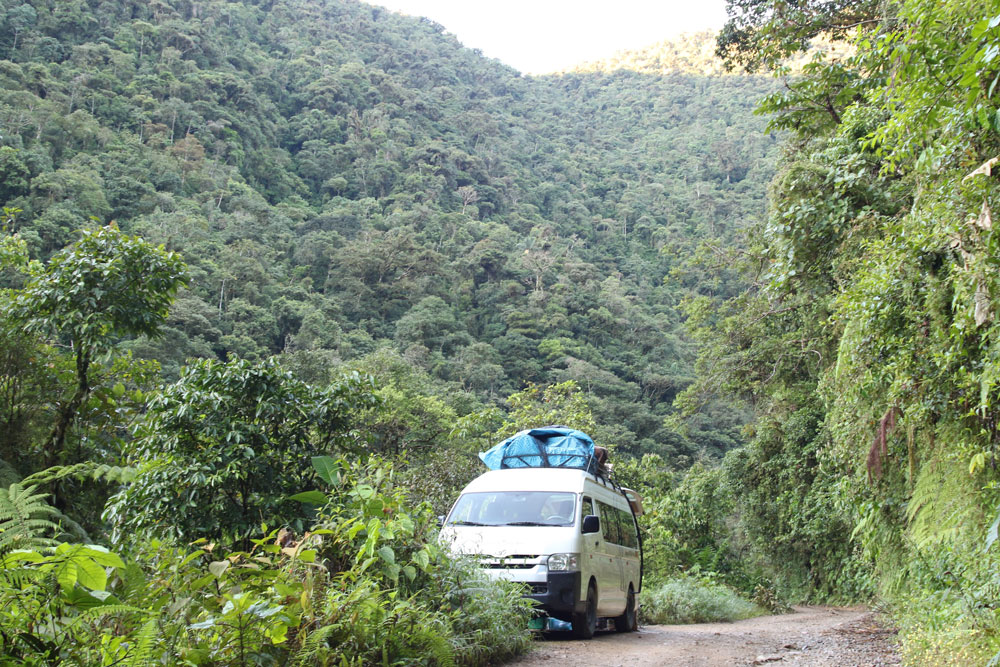 A van on the ready for a Manu National Park Tour